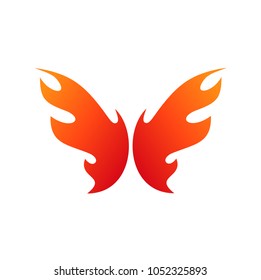 Fire Butterfly Logo Template