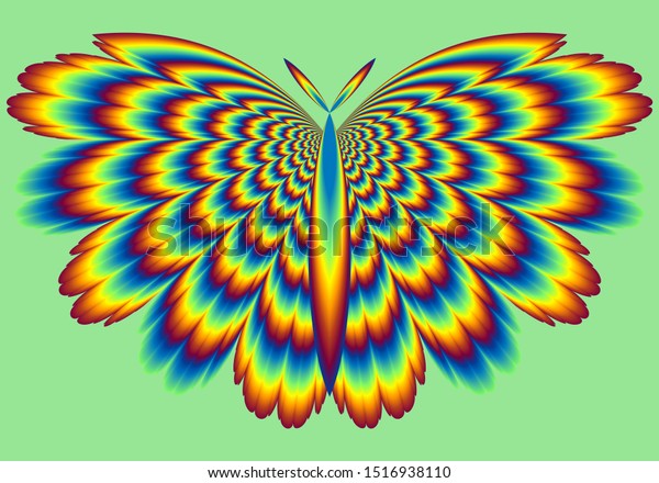 Download Fire Butterfly Optical Illusion Movement Stock Vector Royalty Free 1516938110