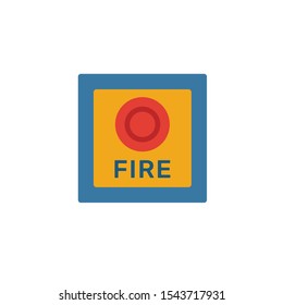 Fire Button icon. Simple flat element from fire safety collection. Creative fire button icon for templates, software and apps.