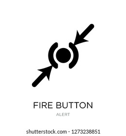 fire button icon vector on white background, fire button trendy filled icons from Alert collection, fire button simple element illustration