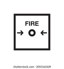 fire button vector icon white background
