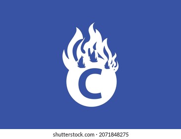 Fire C Letter Logo And Icon Design Template