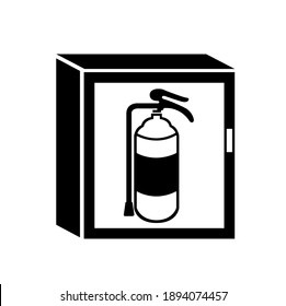 Fire Cabinet Black Icon, Vector Illustration, Isolate On White Background Label. EPS10