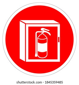 Fire Cabinet Symbol Sign, Vector Illustration, Isolate On White Background Label. EPS10