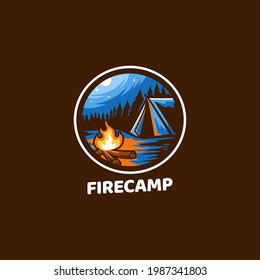 Fire Camp al aire libre tender el cielo de luz de calor de noche