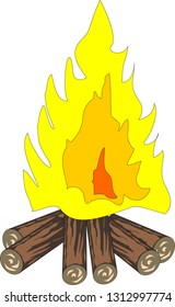 Fire camp vector