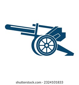 Ilustración del logotipo del icono del cañón de fuego