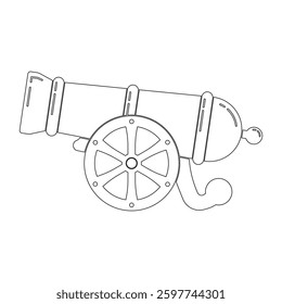 Fire cannon icon logo design illustration