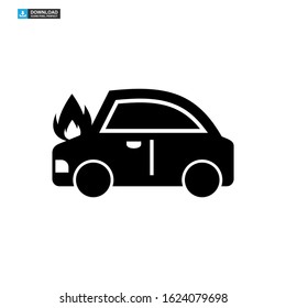 fire car icon isolated sign symbol vector illustration - high quality black style vector icons
