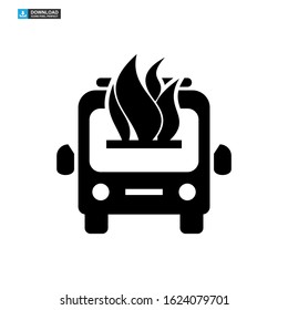 fire car icon isolated sign symbol vector illustration - high quality black style vector icons
