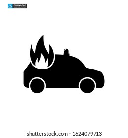 fire car icon isolated sign symbol vector illustration - high quality black style vector icons

