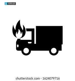 fire car icon isolated sign symbol vector illustration - high quality black style vector icons
