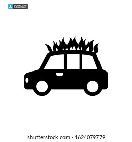 fire car icon isolated sign symbol vector illustration - high quality black style vector icons
