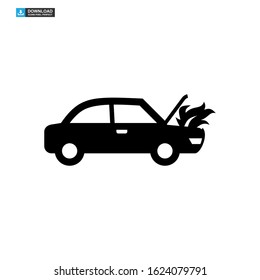 fire car icon isolated sign symbol vector illustration - high quality black style vector icons
