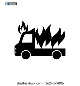 fire car icon isolated sign symbol vector illustration - high quality black style vector icons
