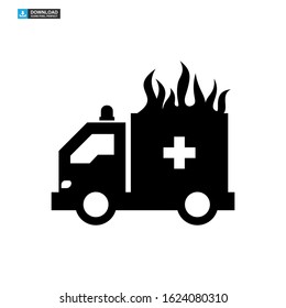 fire car icon isolated sign symbol vector illustration - high quality black style vector icons
