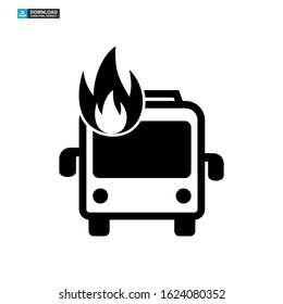 fire car icon isolated sign symbol vector illustration - high quality black style vector icons
