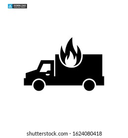 fire car icon isolated sign symbol vector illustration - high quality black style vector icons
