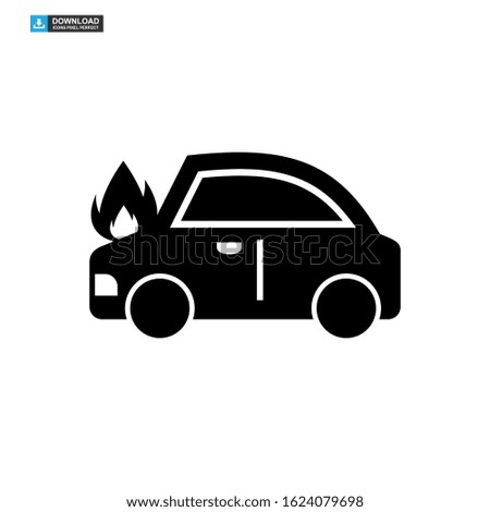 fire car icon isolated sign symbol vector illustration - high quality black style vector icons
