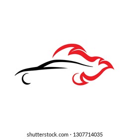 fire car, logo icon