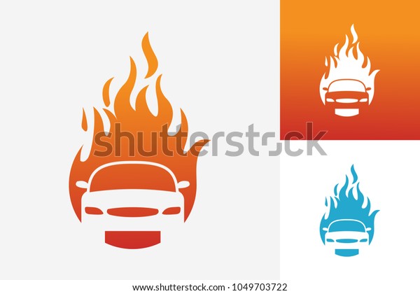 Fire Car Logo Template Design Vector,\
Emblem, Design Concept, Creative Symbol,\
Icon