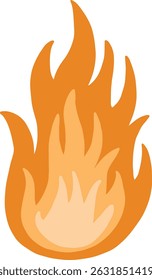 Fogo Cartoon Mão Desenhado Chama de Fogo