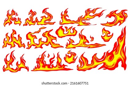 Fire cartoon set illuastration element