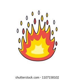 Fire cartoon vector isolated