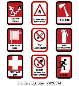 Fire caution signs