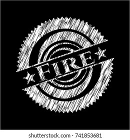 Fire chalkboard emblem