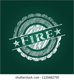 Fire with chalkboard texture