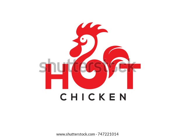 Fire Chicken Logo Letters Hot Stock Vector (Royalty Free) 747221014