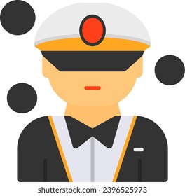 Fire Chief Flat Icon Vector Design