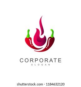 Fire Chili Logo Stock Vector Royalty Free 1184632120 Shutterstock