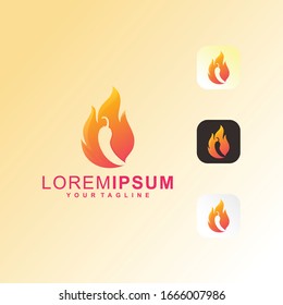 Fire Chili Premium Logo Vector