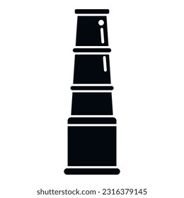 Fire chimney icon simple vector. Factory roof. Stack industrial