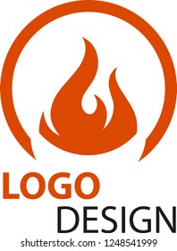 fire circle logo design