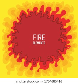 Fire Circle Vector Background Element