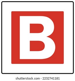 Signo de clasificación de incendios y líquido inflamable de clase B de etiqueta