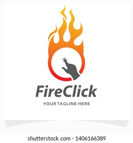 Fire Click Logo Design Template