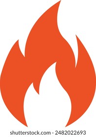 Fire clip art design on plain white transparent isolated background for sign, decal, card, shirt, hoodie, sweatshirt, apparel, tag, mug, icon, poster or badge