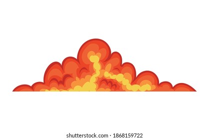 fire cloud of orange color vector illustration design