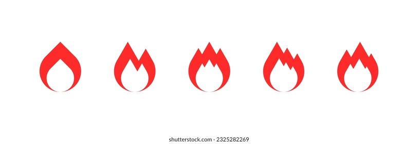 Feuersammlung. Feuergrafik. Feuersymbol. Vektorfeuer.