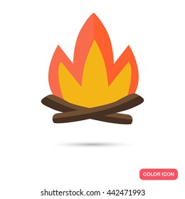 Fire color flat icon