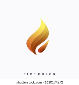 Fire Color Illustration Vector Template. Suitable for Creative Industry, Multimedia, entertainment, Educations, Shop, and any related business