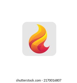 modèle de création de logo coloré par le feu