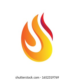 fire colorful vector logo illustration