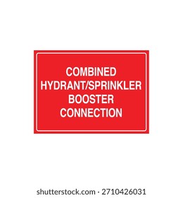 FIRE COMBINED HYDRANT BOOSTER CONNECTION Marcador de Locación para el sistema de refuerzo de entrada de agua Archivo de Vector