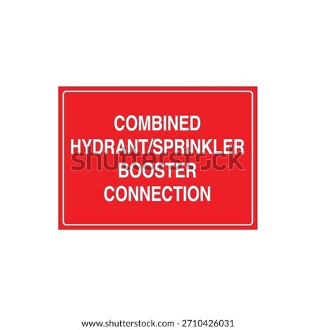 FIRE COMBINED HYDRANT BOOSTER CONNECTION Location Marker for Water Inlet Booster System Vector File