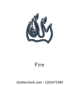 Fire concept line icon. Linear Fire concept outline symbol design. This simple element illustration can be used for web and mobile UI/UX.